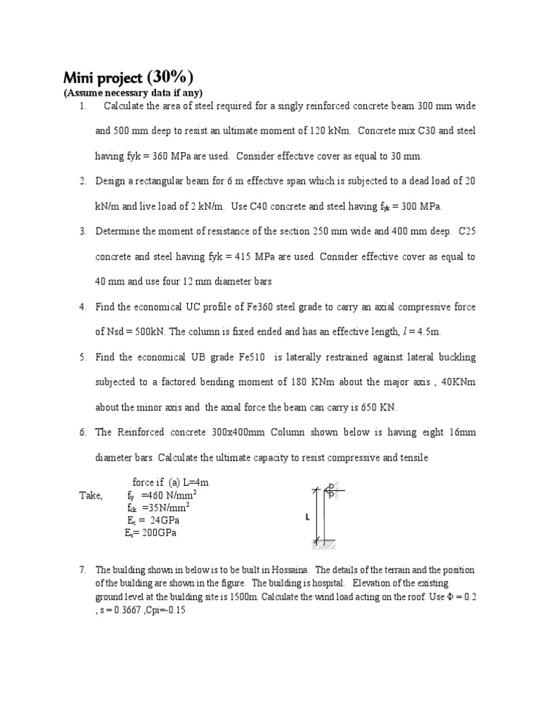 Concrete and Steel Structural Design Calculations | PDF
