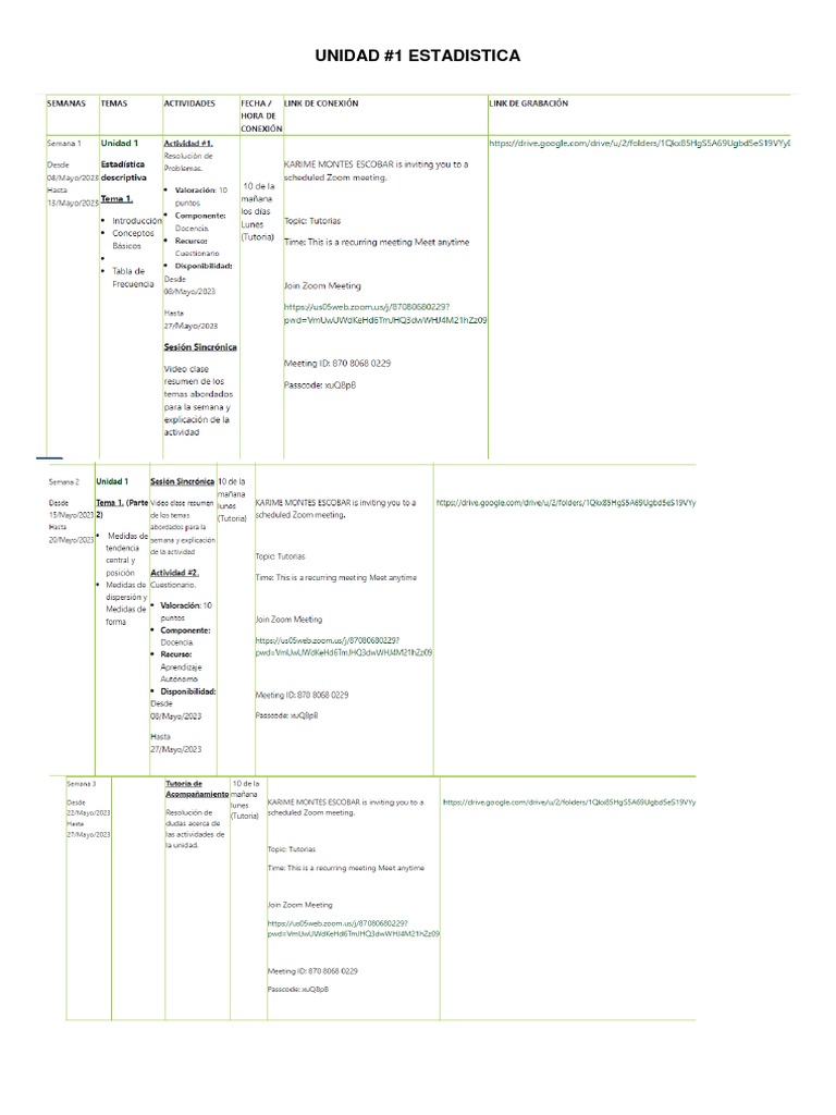 Archivo de Unidad 1 Estadistica PDF