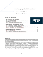 Mémoire de Master Agrégation Mathématiques: Table Des Matières