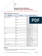 Packet Tracer: Configuración de Rutas Estáticas Y Predeterminadas Ipv4 E Ipv6