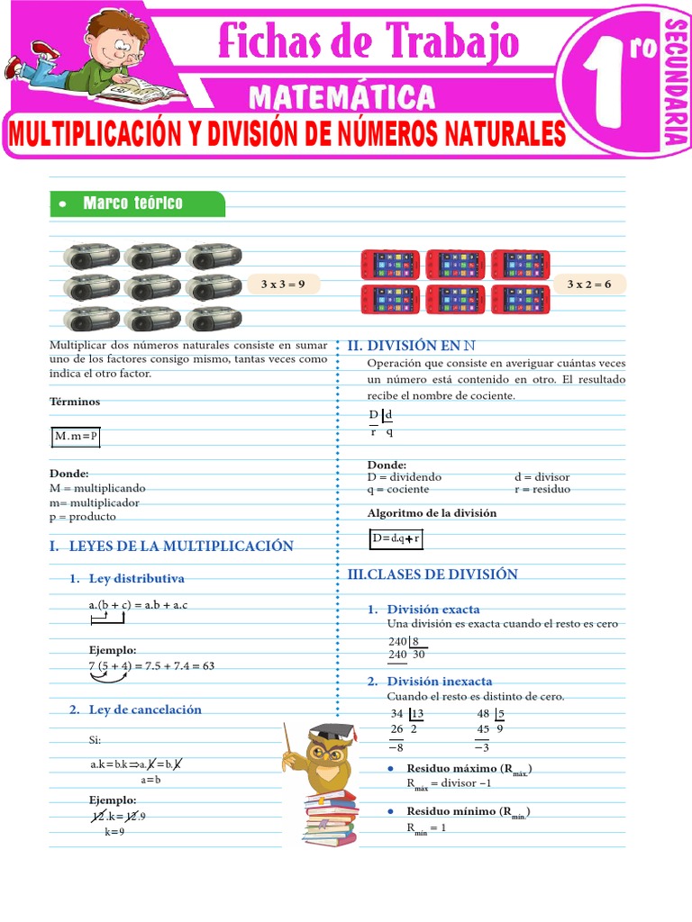 Multiplicación y División en Secundaria | PDF | División (Matemáticas ...