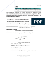 Declaración de No Consumo Estupefacientes Oficial de Sala