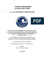 Pontificia Universidad Católica Del Perú Facultad de Gestión y Alta Dirección