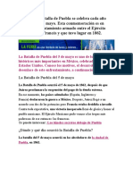 El Día de La Batalla de Puebla Se Celebra Cada Año Durante El 5 de Mayo