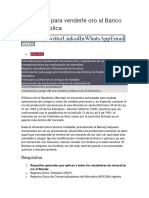 Requisitos para Venderle Oro Al Banco de La República