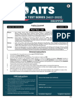 AITS-05 Dropper NEET Evening 26-03-2023 Questions