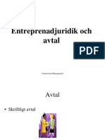 Entreprenadjuridik Och Avtal. Construction Management