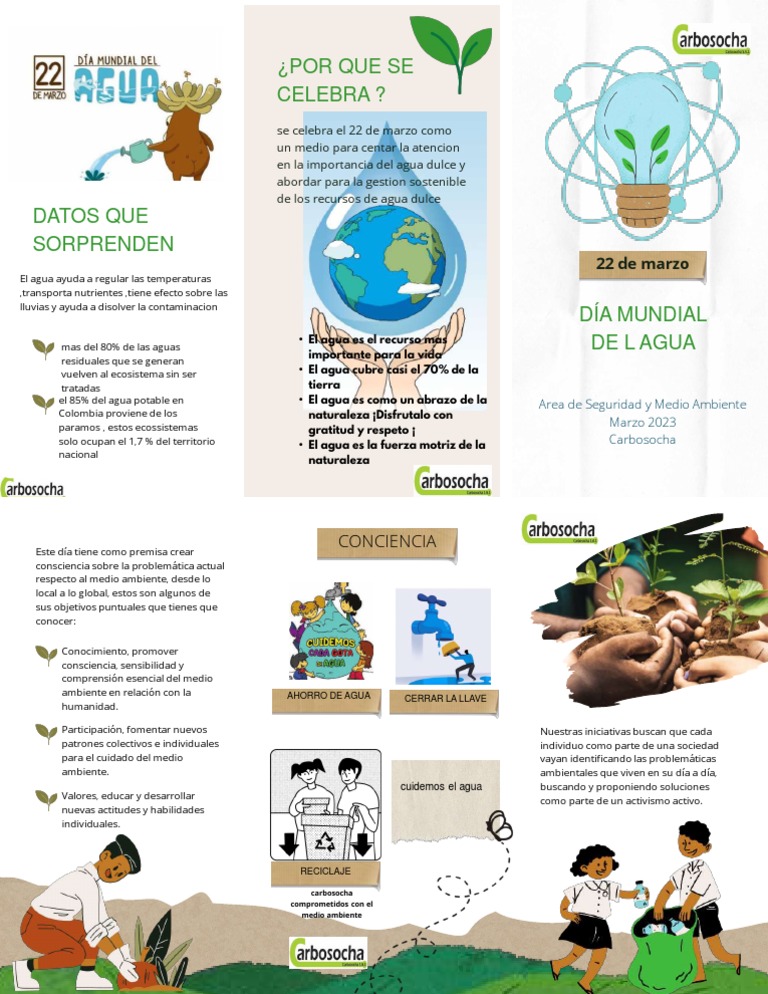 Conciencia Ambiental: Día Mundial del Agua | PDF | Agua | Entorno natural