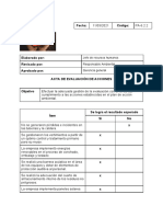 Acta de Evaluación de Eficacia de Acciones