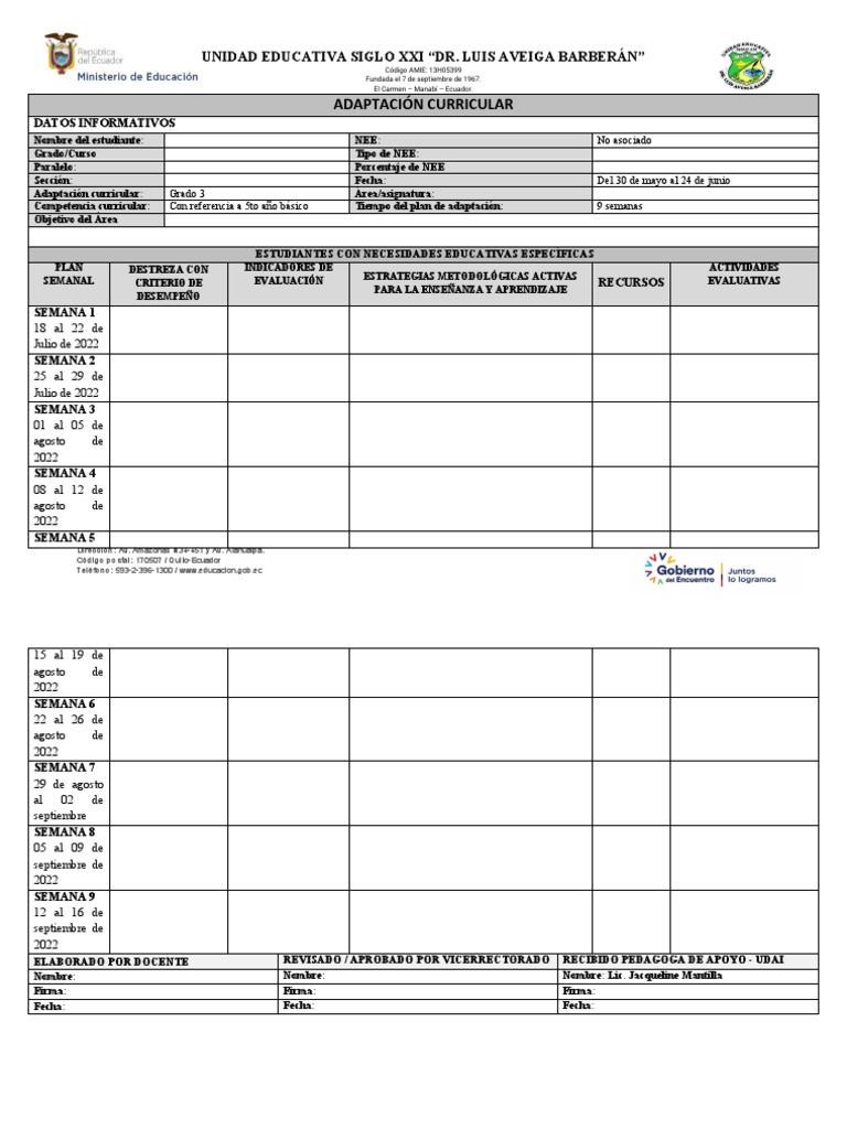 Planificación para Estudiantes con NEE | PDF | Pedagogía | Cognición