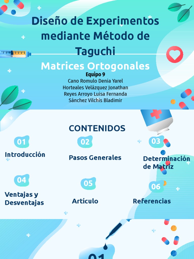 Diseño de Experimentos con Matrices Ortogonales | PDF | Experimentar ...