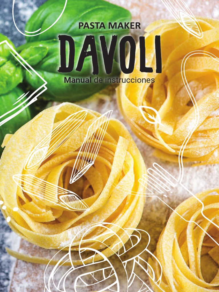 Davoli Pasta Maker Manual PDF Lavavajillas Pasta