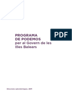 Programa de Podemos: Per Al Govern de Les Illes Balears