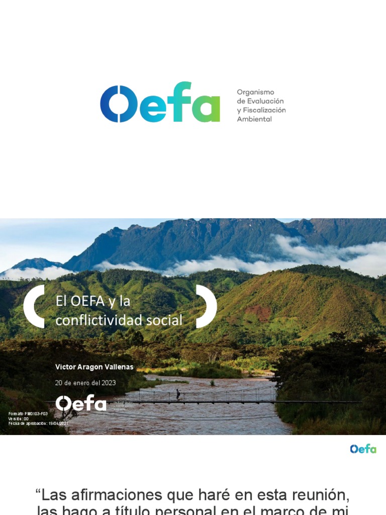 El OEFA y La Conflictividad Social | PDF