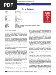 Ego Is The Enemy