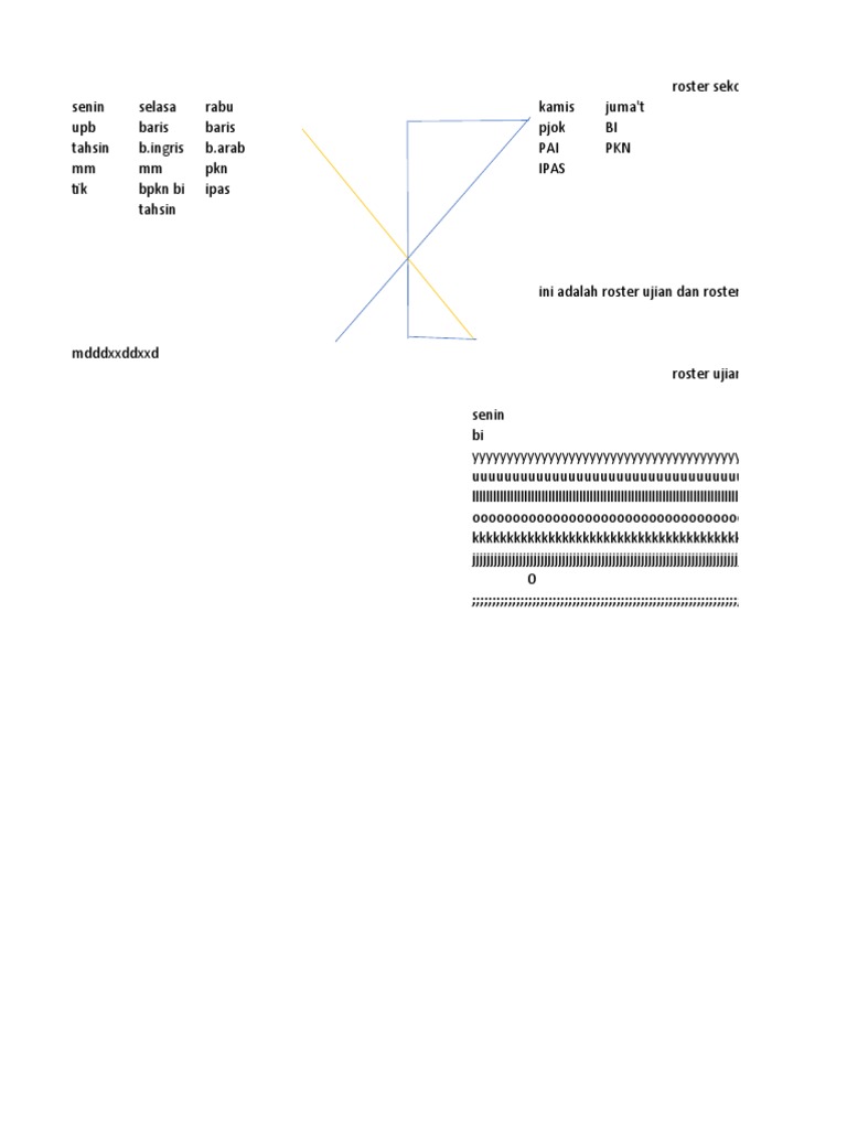 Roster Sekolah dan Ujian | PDF