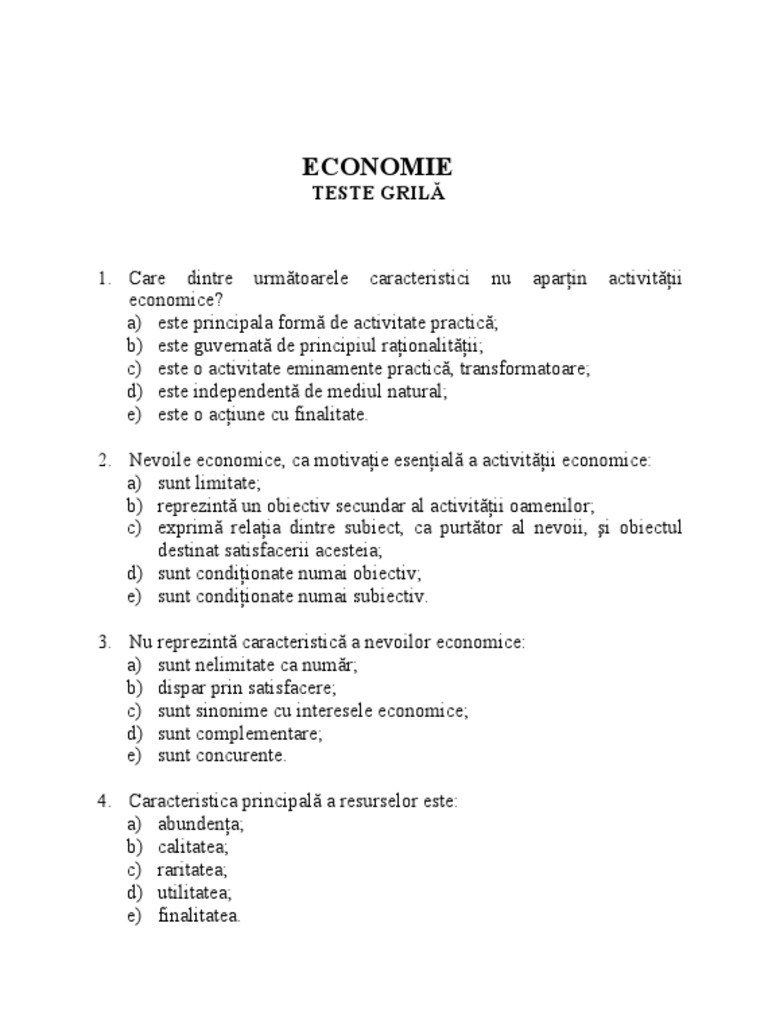 Teste Grila - 1 | PDF