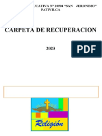 Carpeta de Recuperacion de Religion - 1ero y 2do - 2022 -2023