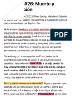 Creencia #26: Muerte y Resurrección - Iglesia Adventista Del Séptimo Día - División Interamericana