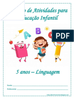 Caderno de Atividades para Educação Infantil 5 Anos - Linguagem