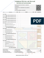 Istórico de Alificaciones: Facultad: Escuela: Malla: Cedula: Estudiante