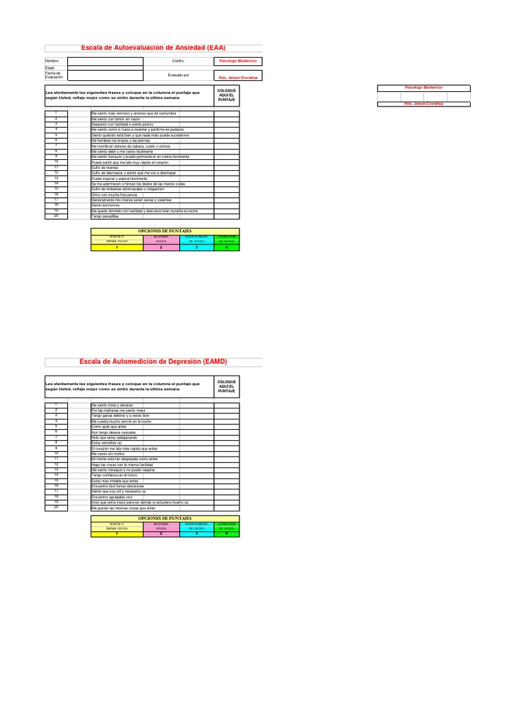 Test de zung pdf