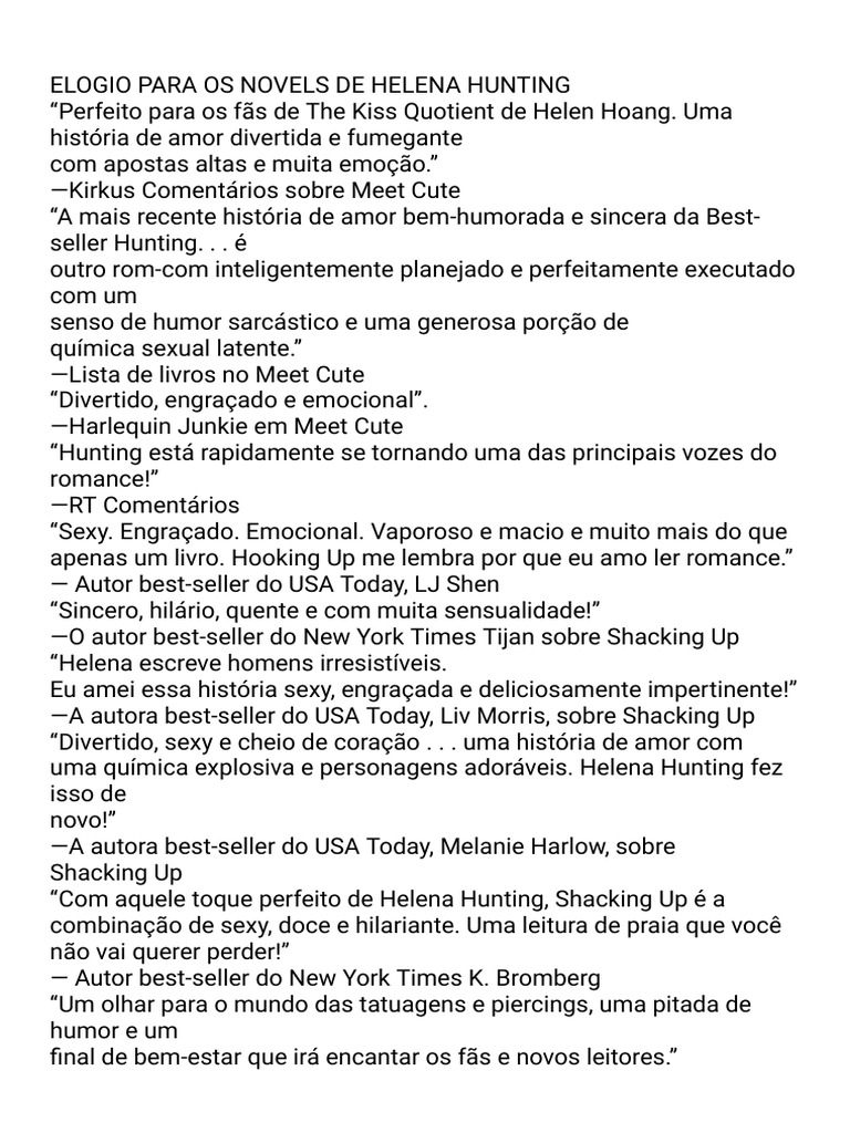 A Favor For A Favor - Helena Hunting (Port) | PDF | Tempo | Seio, image size:768x1024