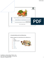 Clase 5, Características y Clasificación de Los Alimentos