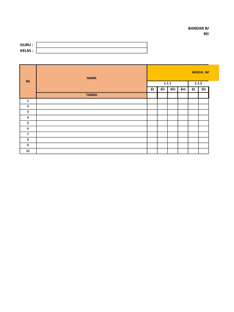 Rekod Perkembangan PSV | PDF