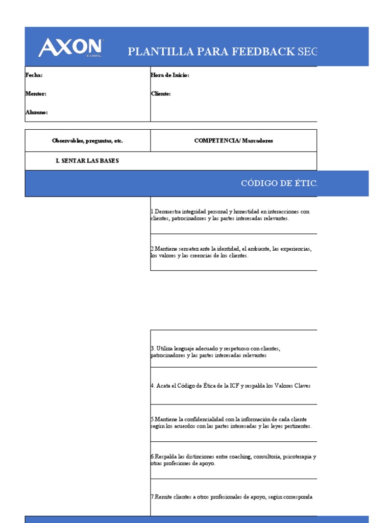 29plantilla De Feedback Descargar Gratis Pdf Pensamiento Las