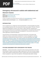 Emergency Ultrasound in Adults With Abdominal and Thoracic Trauma - UpToDate