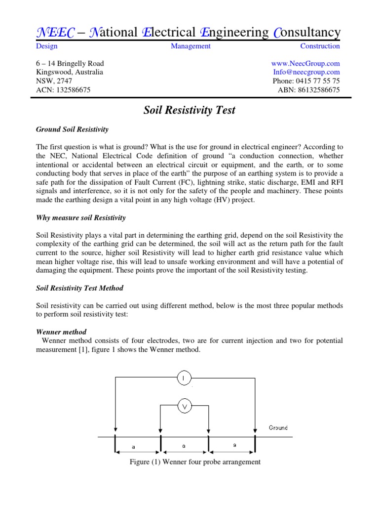 Soil Resistivity Information | PDF