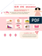 Infografía Día Mundial Contra El Cáncer de Mama Rosa