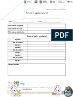 Formato de Registro de Proyecto 2022