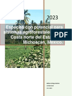 Especies Con Potencial para Sistemas Agroforestales en La Costa Norte Del Estado de Michoacán