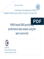 RINEX Based GNSS Positioning Performance Data Analysis Using The Open Source Tool