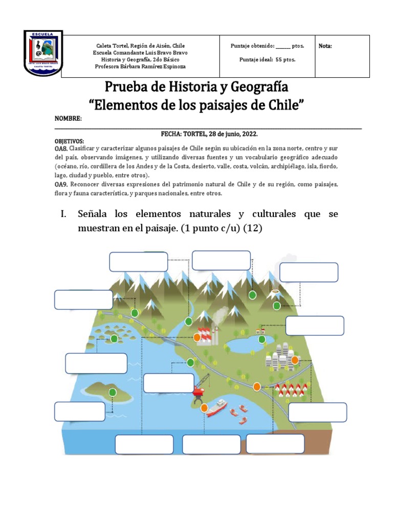 Elementos de los paisajes de Chile | PDF | Chile | Ciencias de la Tierra
