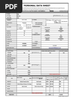 CS Form No. 212 Personal Data Sheet Revised