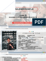 Manajemen Konflik LKMMTD Ikahimatika Indonesia Wilayah IV - Muhammad Riyadi