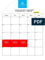 Calendario de Avaliacoes 1o Trimestre Ensino Medio 1a Serie 2023