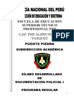 Silabo DOCUMENTACION POLICIAL I