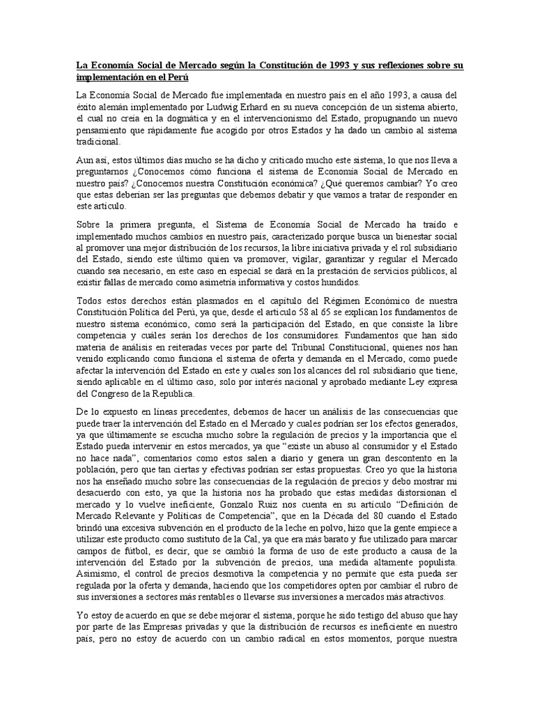 Economia Social de Mercado PDF Mercado (economía) Ciencias económicas