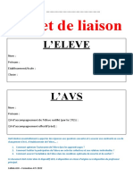 Livret de Liaison AVS - ENSEIGNANT