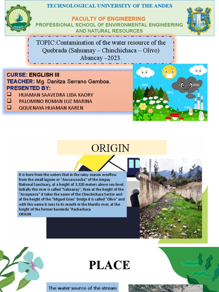 Expo 1 Ingles PDF Water Pollution Water