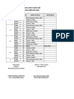 Jadwal Piket Klinik Gizi 2