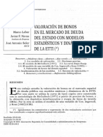 Valoracion de Bonos en El Mercado de Deuda Del Estado Con Modelos Dinámicos de La Etti