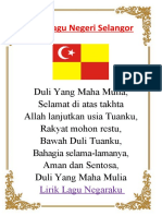 Lirik Lagu Negeri Selangor