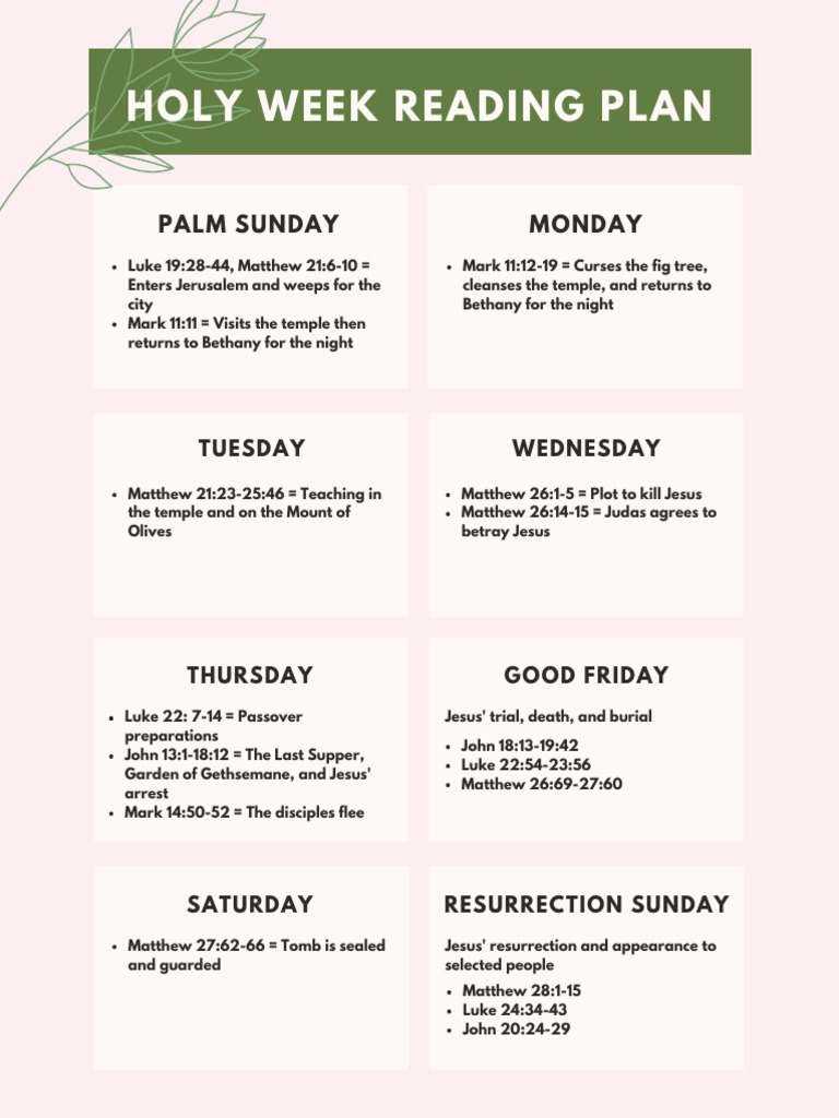 Holy Week Reading Plan 1234 PDF