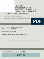 An Act Prohibiting The Practice of Child Marriage