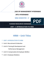 HRM - Unit I - Complete